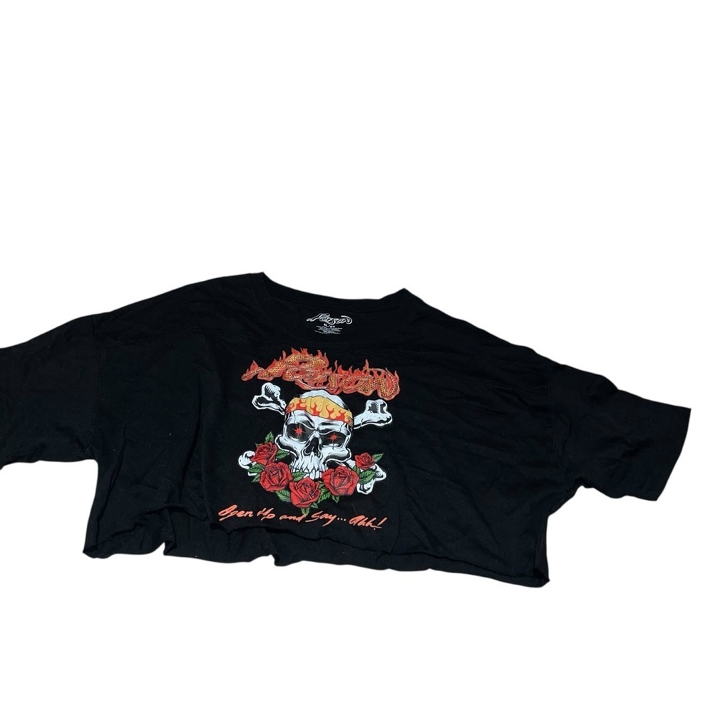 Poison retro band t-shirt 80s cutoff cropped xl - Picture 2 of 5